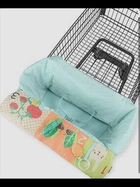 Skip Hop Teal & White Vegetable Garden Shopping Cart/Highchair Cover